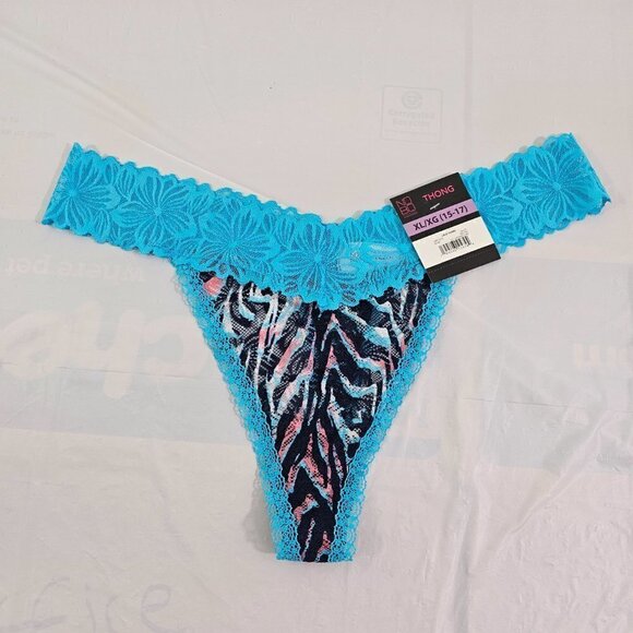 No Boundaries 4-Pack Underwear Micro Lace Multi-Color Thong Panties Size XL NWT - Picture 15 of 15